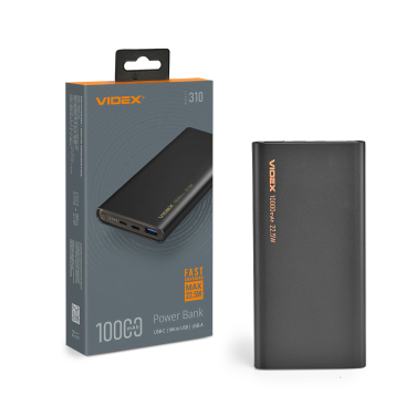 Power Bank 10000mAh VIDEX VPB-310 22.5W Black