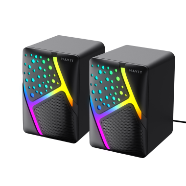 Стерео колонки HAVIT HV-SK763 USB RGB Black - фото