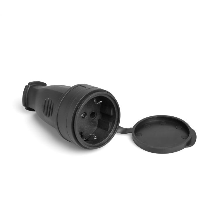 Штепсельна розетка IP44 з/з 16А з кришкою TITANUM STANDARD - фото