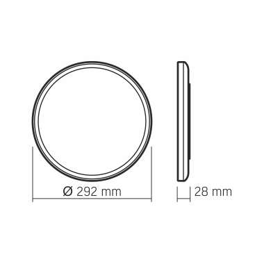 LED світильник з декоративною підсвіткою круглий VIDEX DL3R 18W 4000K Білий - фото №5