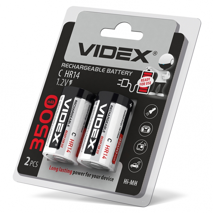 Акумулятори Videx HR14/C 3500mAh double blister/2шт
