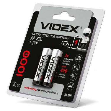 Batteries Videx HR6/AA 1000mAh double blister/2pcs