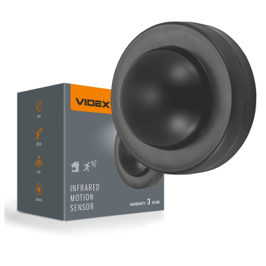 Датчик руху та освітленості VIDEX VL-SPC46B 220V 2000W інфрачервоний чорний - photo