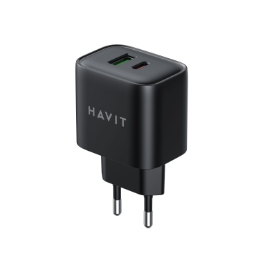 Зарядний пристрій HAVIT HV-UCP014 20W USB+USB-C Black - фото