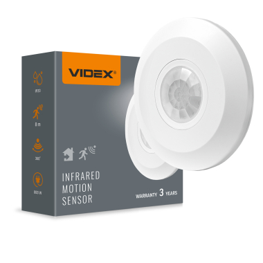Датчик руху та освітленості VIDEX VL-SPC05W 220V 800W інфрачервоний білий - photo
