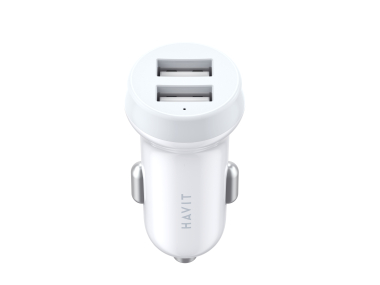 Автомобільний зарядний пристрій HAVIT HV-CC2008 2USB White - фото №2
