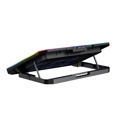 Охолоджуюча підставка для ноутбуку HAVIT HV-F2069 з підставкою під телефон + RGB - фото №3