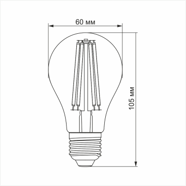 LED лампа VIDEX Filament A60F 10W E27 4100K - фото №3