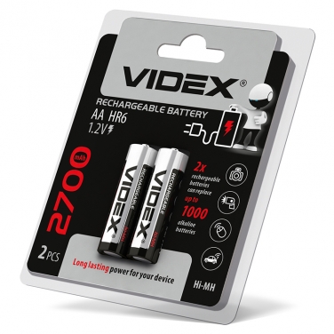 Акумулятори Videx HR6/AA 2700mAh double blister/2шт