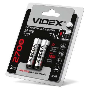 Акумулятори Videx HR6/AA 2700mAh double blister/2шт - фото №2