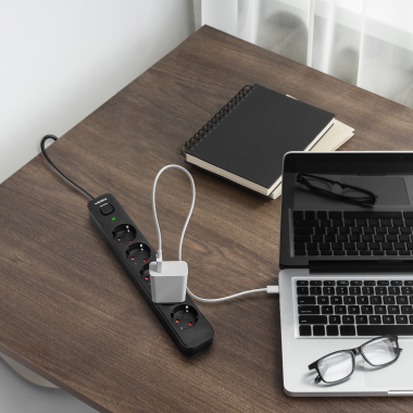 Мережевий подовжувач VIDEX ONCORD з/з 5п 3м (3x1.5мм) з кнопкою Black - фото №10