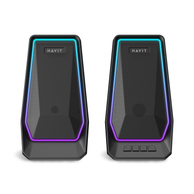Стерео колонки HAVIT SK769BT USB 10W RGB Black - фото №2