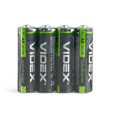 Alkaline Battery VIDEX LR6/AA 4pcs SHRINK - photo №2