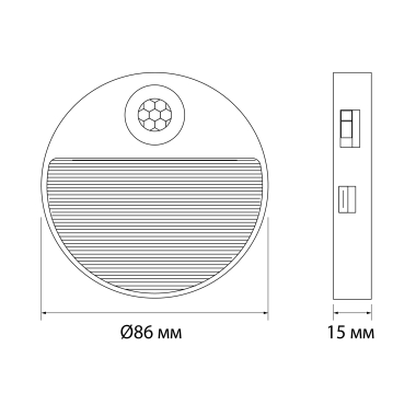 LED Світильник акумуляторний з датчиком руху VIDEX VL-NL105W - фото №8