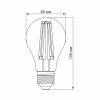 LED лампа VIDEX Filament A60FA 10W E27 2200K бронза