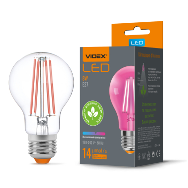 LED лампа VIDEX Filament A60FF 08W E27 1200K - фото