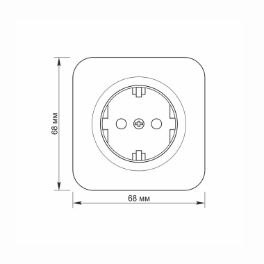 IP20 Розетка зовнішня одинарна із заземленням чорний графіт VIDEX BINERA - фото №4