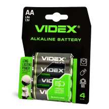 Alkaline battery Videx LR6/AA 4pcs Blister Card 