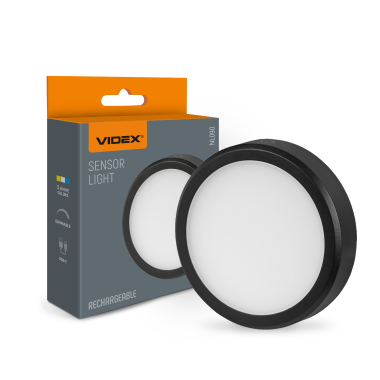 LED Світильник акумуляторний з датчиком руху VIDEX VL-NL090B Black - фото
