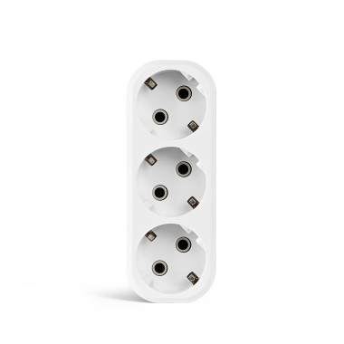 Мережевий розгалужувач із заземленням 3 гнізда білий TITANUM STANDARD - фото №2