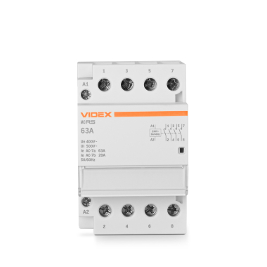 Модульний контактор 4п 63А 4НВ VF-RS-MC4O-63 VIDEX RESIST - фото №2