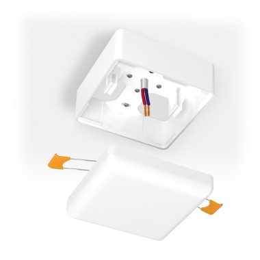 Рамка накладного монтажу безрамкового квадратного світильника VIDEX (VL-DLFS-09SF) - фото