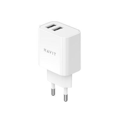 Зарядний пристрій HAVIT UC006B 15W 2xUSB-A White - фото