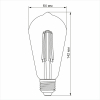 LED лампа VIDEX Filament ST64FA 10W E27 2200K бронза - фото №3