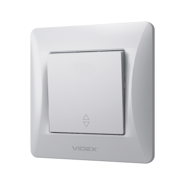 Вимикач одноклавішний прохідний срібний шовк VIDEX BINERA - фото №3