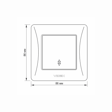 Вимикач одноклавішний прохідний чорний графіт VIDEX BINERA - фото №5