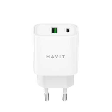 Зарядний пристрій HAVIT UC111 PRO 20W USB-A+USB-C White - фото №2