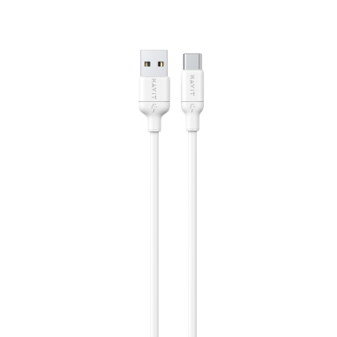 Кабель USB - USB-C HAVIT CB674 3A 1м White (силіконовий) - фото