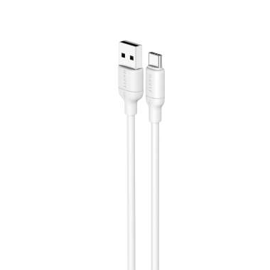 Кабель USB - USB-C HAVIT CB674 3A 1м White (силіконовий) - фото №2