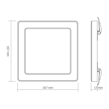 LED світильник квадратний VIDEX DL6S 12W 3000K-4000K-6500K White - фото №6
