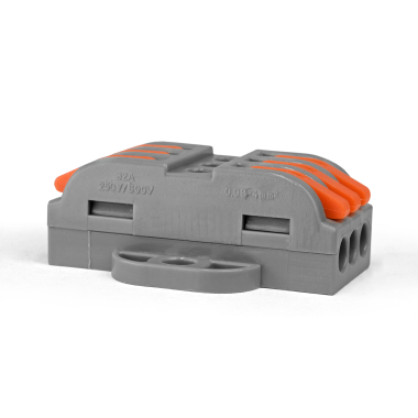 Клемник швидкого монтажу з кріпленням 3+3п сірий PC (TF-KNK-223) TITANUM - photo №5
