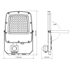 LED прожектор VIDEX F5 50W 3000-5000-6500K з датчиком руху 230V White (VL-F5-050CW-S) - фото №18