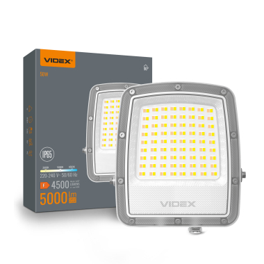LED прожектор VIDEX F5 50W 3000-5000-6500K 230V White (VL-F5-050CW) - фото