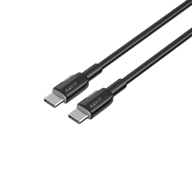 Кабель USB-C - USB-C HAVIT CB308C PD60W 3A 1м Black - фото №4