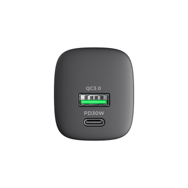 Зарядний пристрій HAVIT HV-UC30 GaN 30W USB+USB-C Black - фото №3