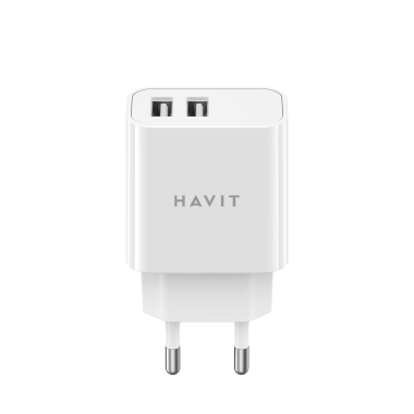 Зарядний пристрій HAVIT UC006B 15W 2xUSB-A White - фото №2