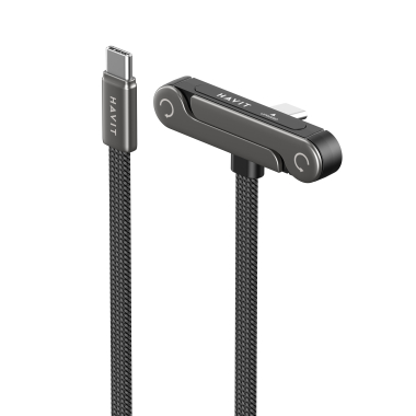 Кабель USB-C - USB-C HAVIT CB6387 PD60W 3A 1.2м з підставкою - фото