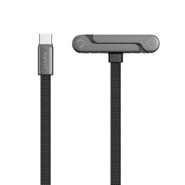 Кабель USB-C - USB-C HAVIT CB6387 PD60W 3A 1.2м з підставкою - фото №2