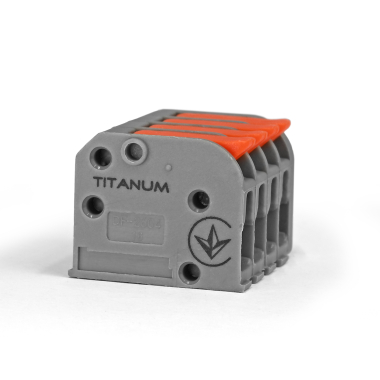 Terminal Block Quick Connection 4P Gray PA (TF-KNG-414) TITANUM - photo №2