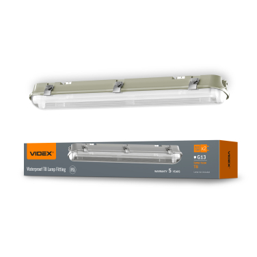 Waterproof lighting fixture for T8 LED Lamp VIDEX IP65 0.6m 220V - photo