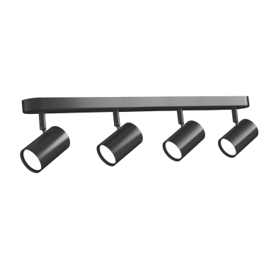 Світильник VIDEX під лампу 4xGU10 накладний поворотний чорний VL-SPF05B-WPB - фото №2