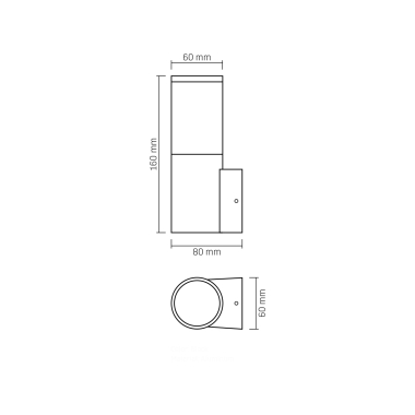 LED Світильник архітектурний AR091B IP54 VIDEX GU10 - фото №6