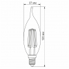 LED лампа VIDEX Filament C37FtA 6W E14 2200K бронза