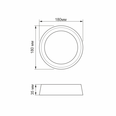 LED Світильник круглий накладний TITANUM 18W 5000K 220V - фото №5