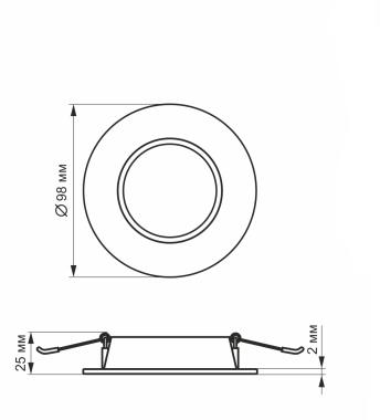 LED світильник Back вбудований круглий VIDEX 4W 5000K - фото №5