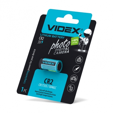 Батарейка литиевая Videx CR2 1шт BLISTER CARD